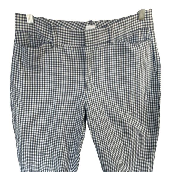 Gap Pants Women's Curvy Signature Skinny Ankle 10 Tall Gingham Blue Preppy Prep - Picture 2 of 9